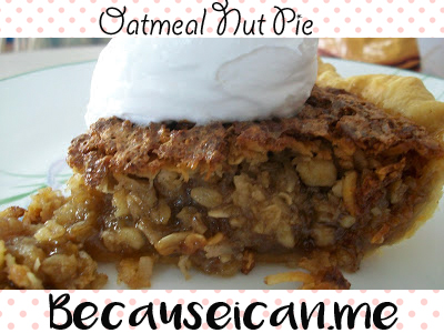 oatmeal nut pie slice